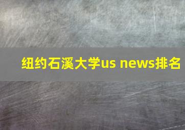 纽约石溪大学us news排名